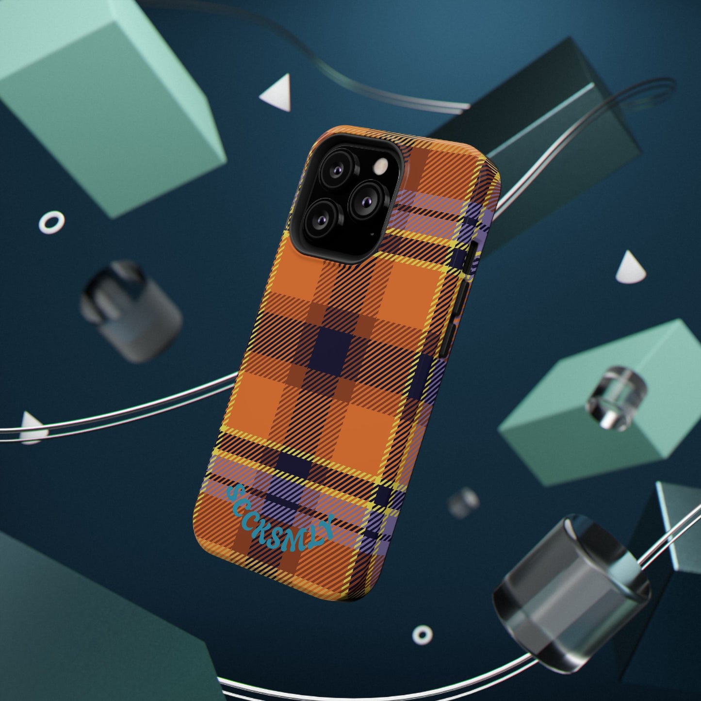 Orange Sickle Plaid  Phone Case for Apple