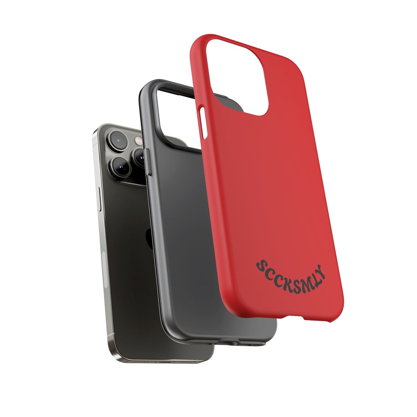 SOLID Screaming Red Tough Case for Apple