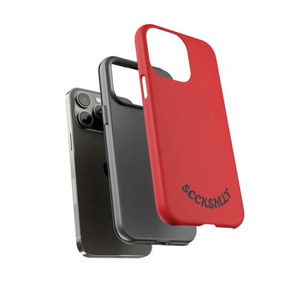 SOLID Screaming Red Tough Case for Apple