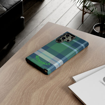 Earth and Sky Plaid Tough Phone Case for Samsung