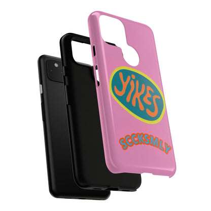 Pink "YIKES" Tough Phone Case for Google Pixel