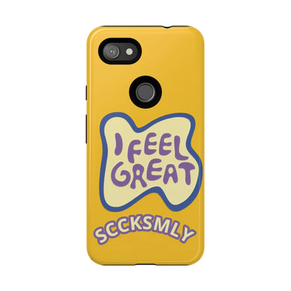 Yellow "I FEEL GREAT" Tough Phone Case for Google Pixel