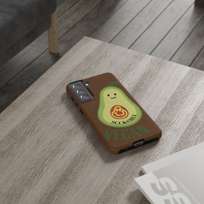 Playful Vegan Avocado Phone Case for Samsung