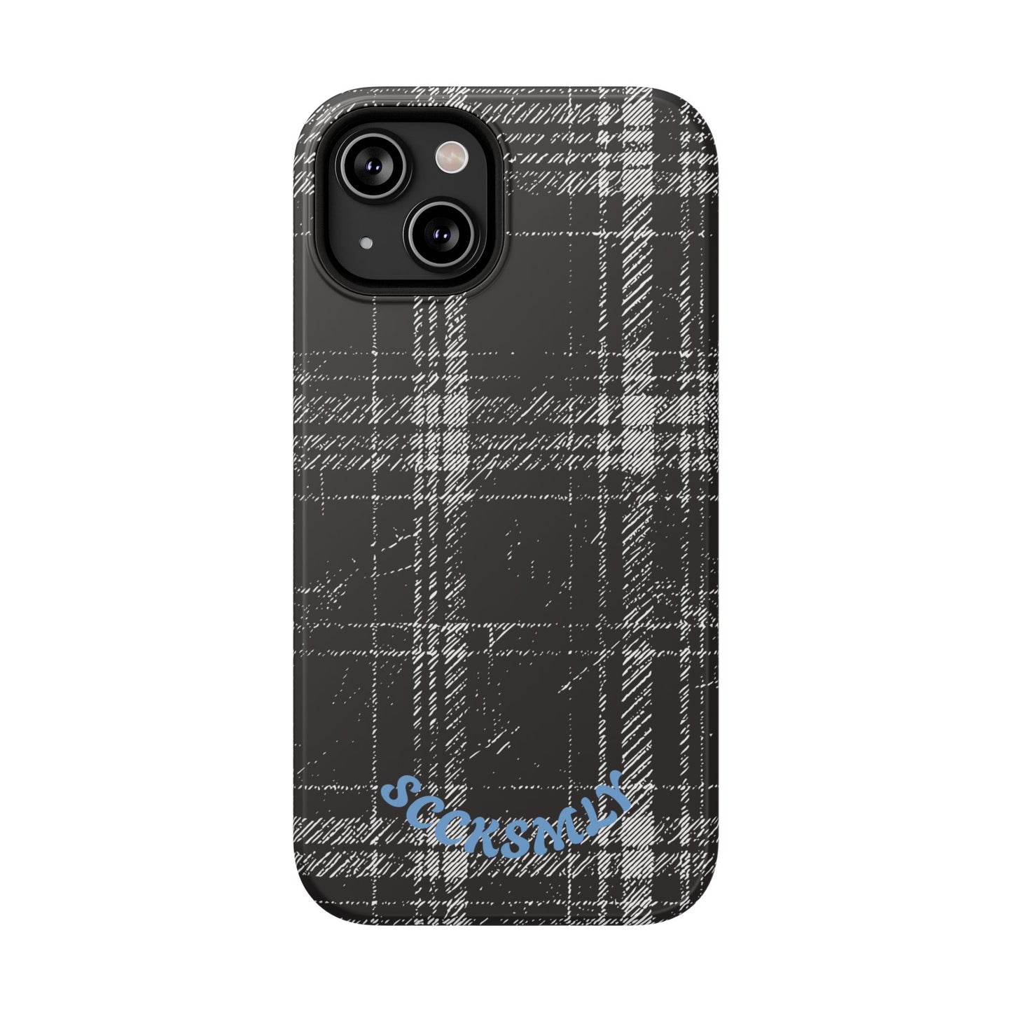 Smoky Grungy Plaid Phone Case for Apple