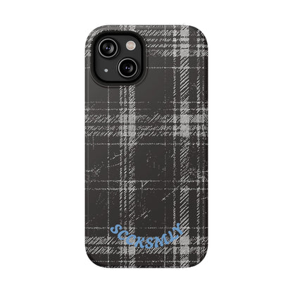 Smoky Grungy Plaid Phone Case for Apple