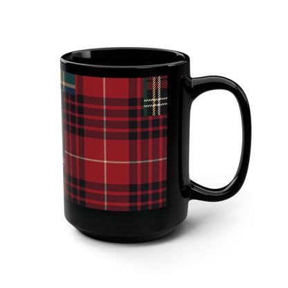 Mug Heritage Hues Patchwork 15 oz — Black