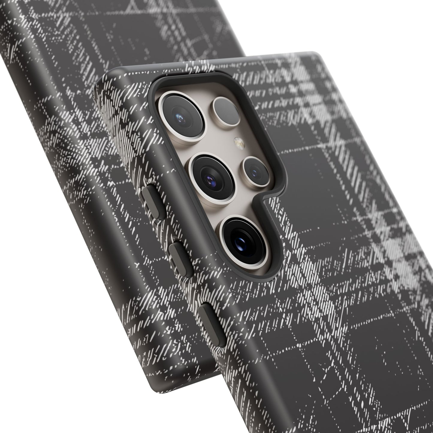 Smoky Grungy Plaid Phone Case for Samsung