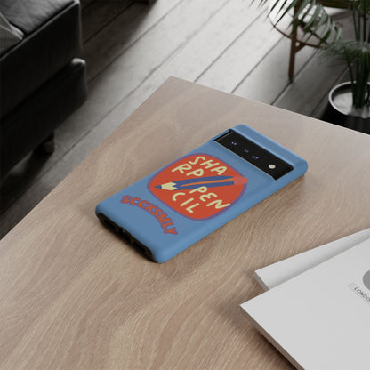 Blue "SHARPEN PENCIL" Tough Phone Case for Google Pixel
