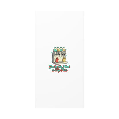 You’re the Fried to My Fries Canvas | Retro Diner Matchbook, Pantry Label Art