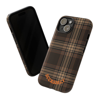 Brown Bread Plaid Tough Phone Case for Apple