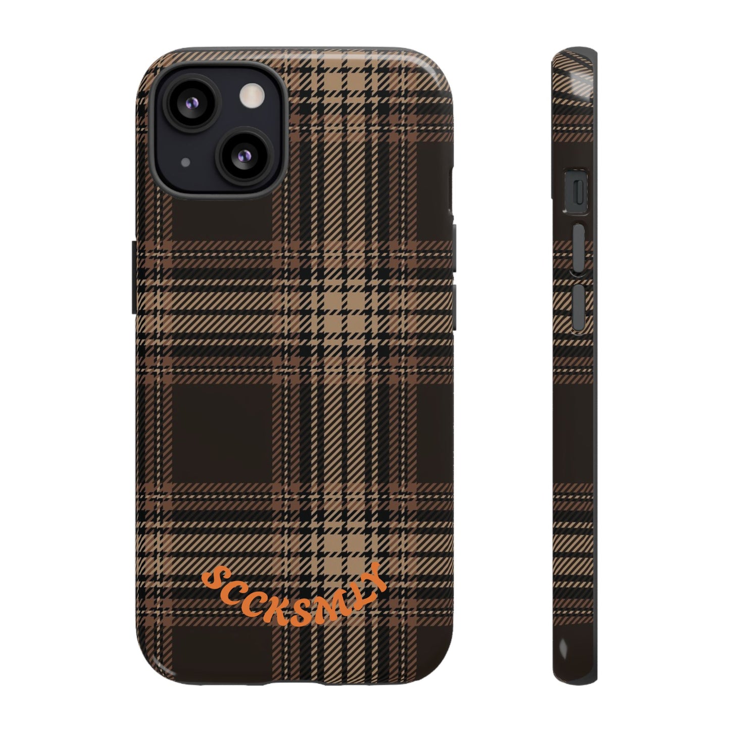 Brown Bread Plaid Tough Phone Case for Apple