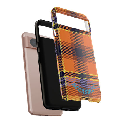 Orange Sickle Plaid Phone Case for Google Pixel