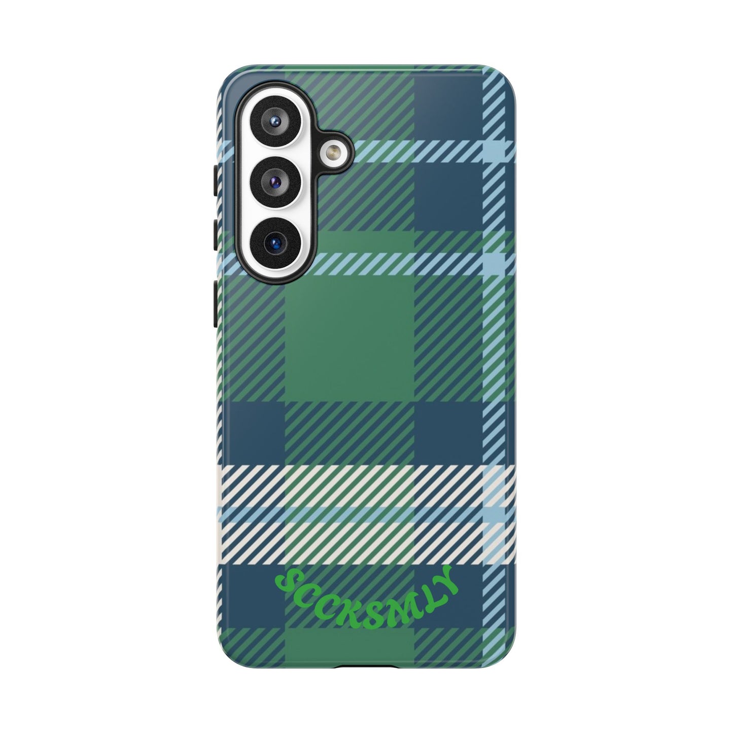 Earth and Sky Plaid Tough Phone Case for Samsung