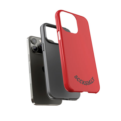 SOLID Screaming Red Tough Case for Apple
