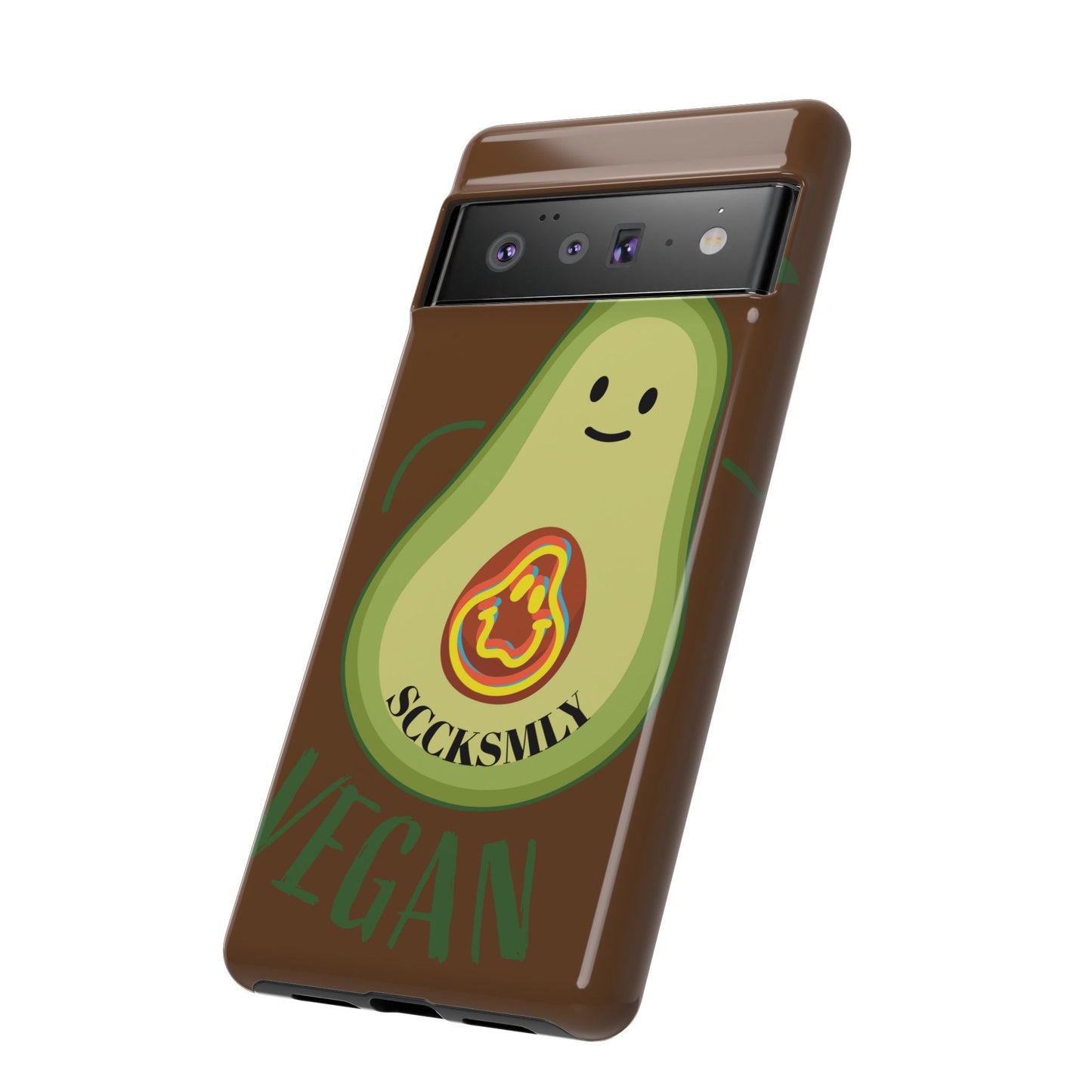 Playful Vegan Avocado Phone Case for Google Pixel