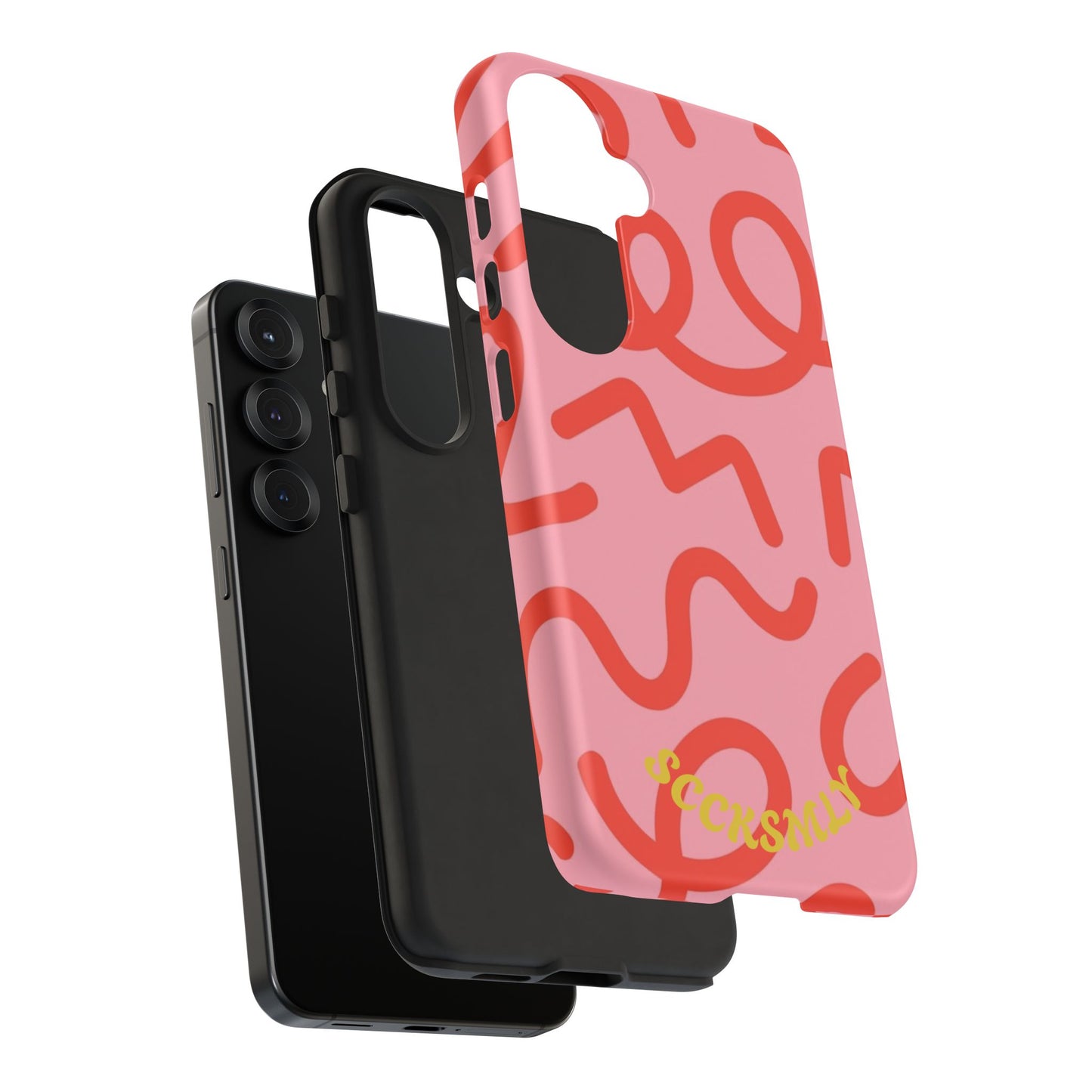Red Candy Swirls Tough Phone Case for Samsung