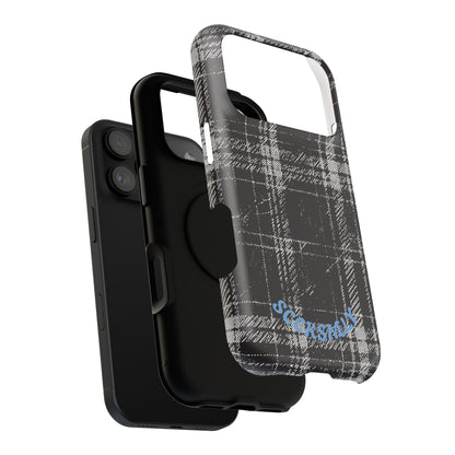 Smoky Grungy Plaid Phone Case for Apple