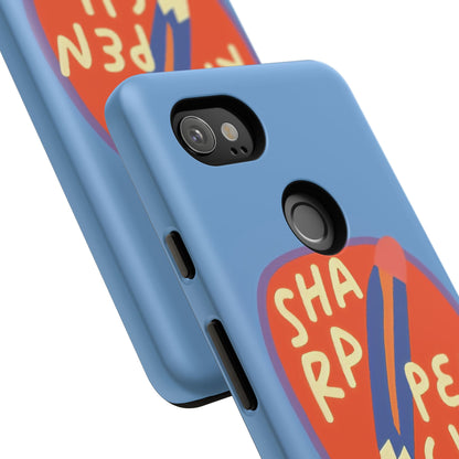 Blue "SHARPEN PENCIL" Tough Phone Case for Google Pixel