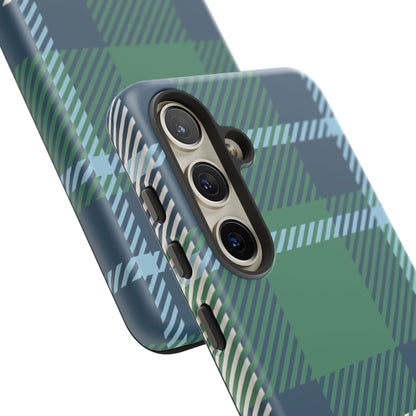 Earth and Sky Plaid Tough Phone Case for Samsung