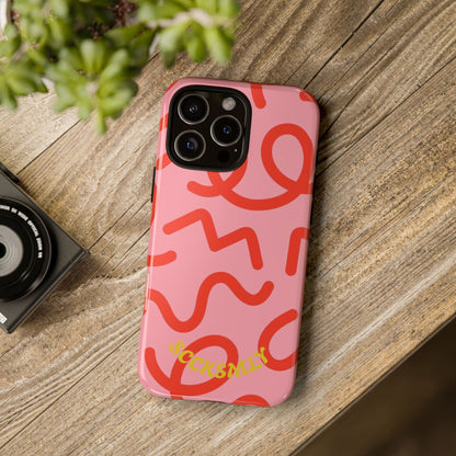 Red Candy Swirls Tough Case for Apple