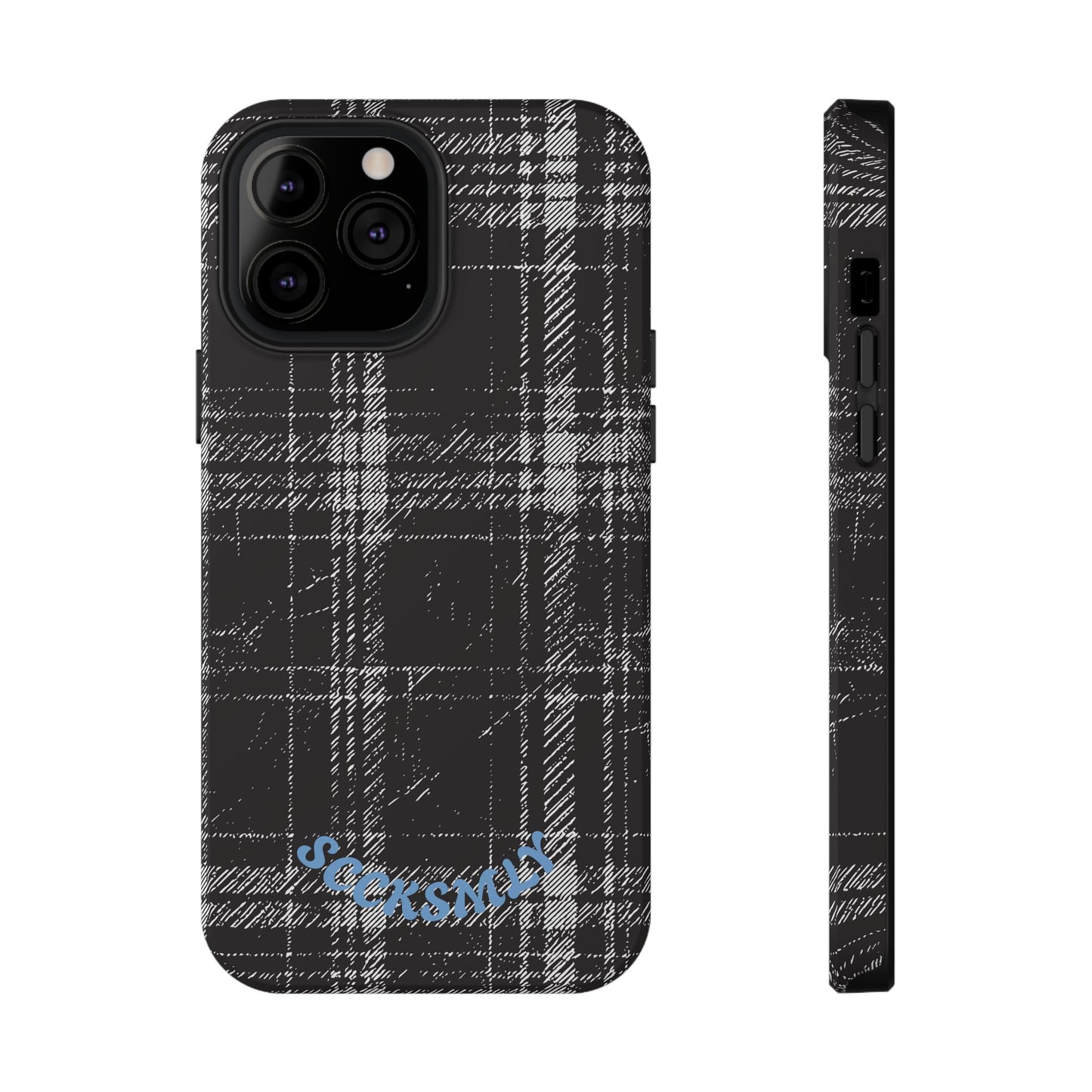 Smoky Grungy Plaid Phone Case for Apple