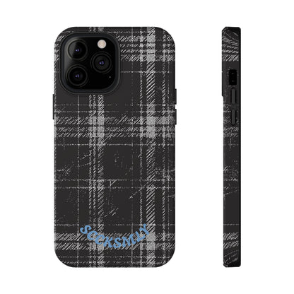 Smoky Grungy Plaid Phone Case for Apple