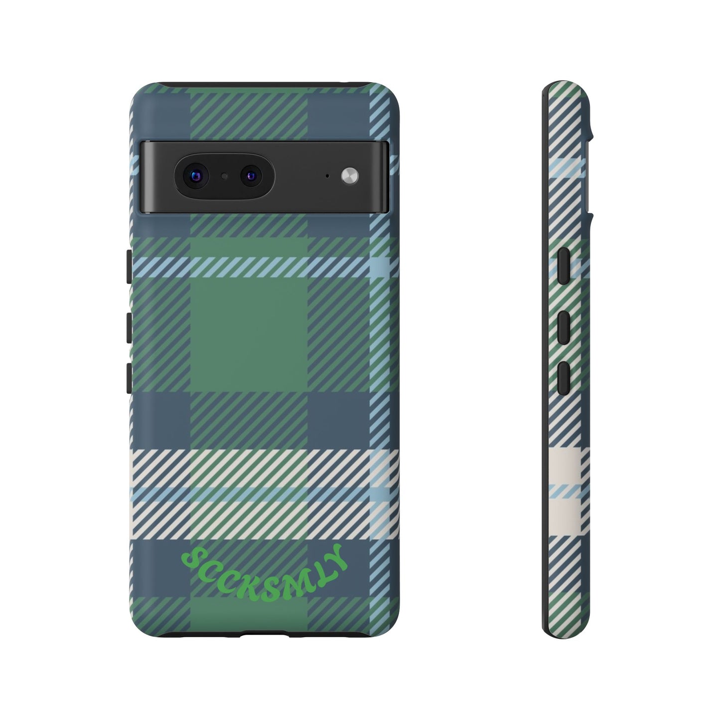 Earth and Sky Plaid Tough Phone Case for Google Pixel
