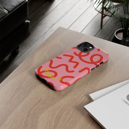 Red Candy Swirls Tough Case for Apple