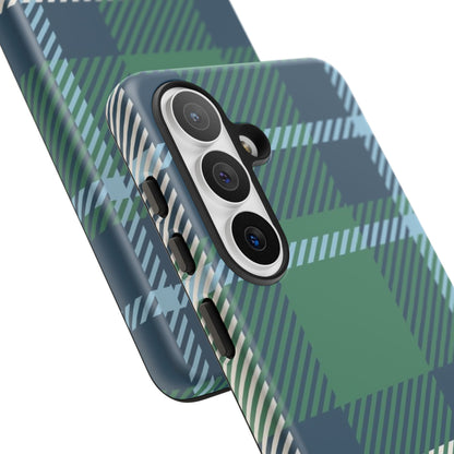 Earth and Sky Plaid Tough Phone Case for Samsung