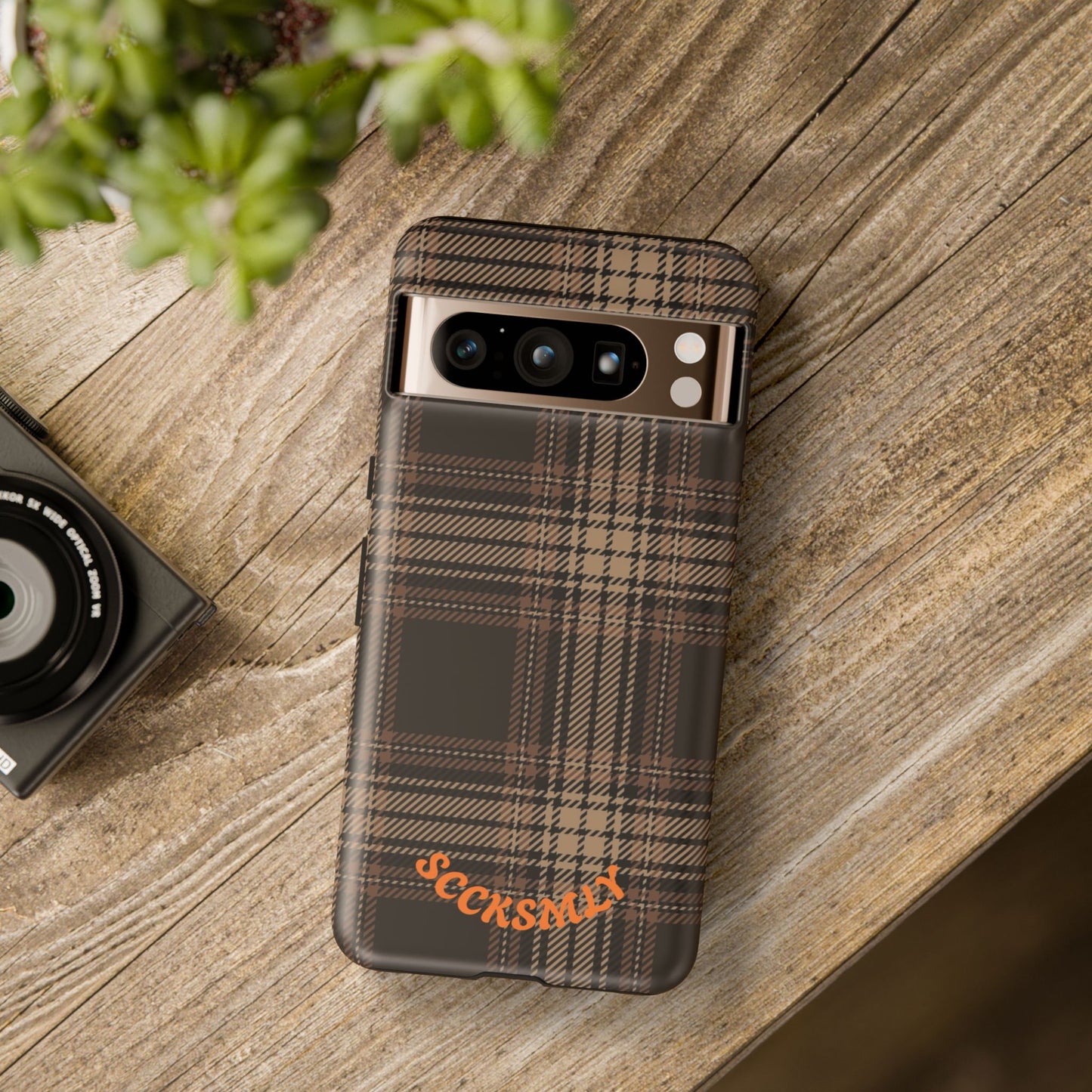 Brown Bread Plaid Tough Phone Case for Google Pixel