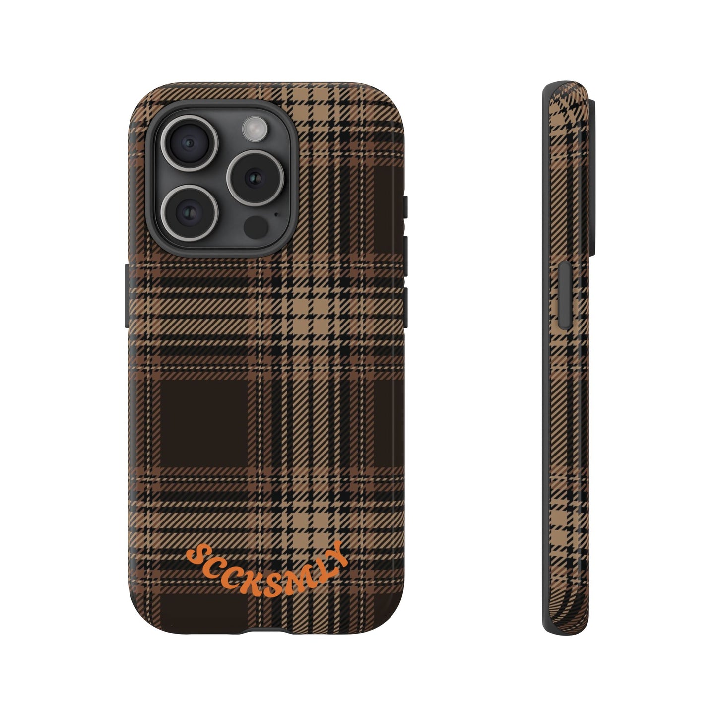 Brown Bread Plaid Tough Phone Case for Apple