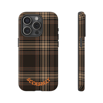 Brown Bread Plaid Tough Phone Case for Apple