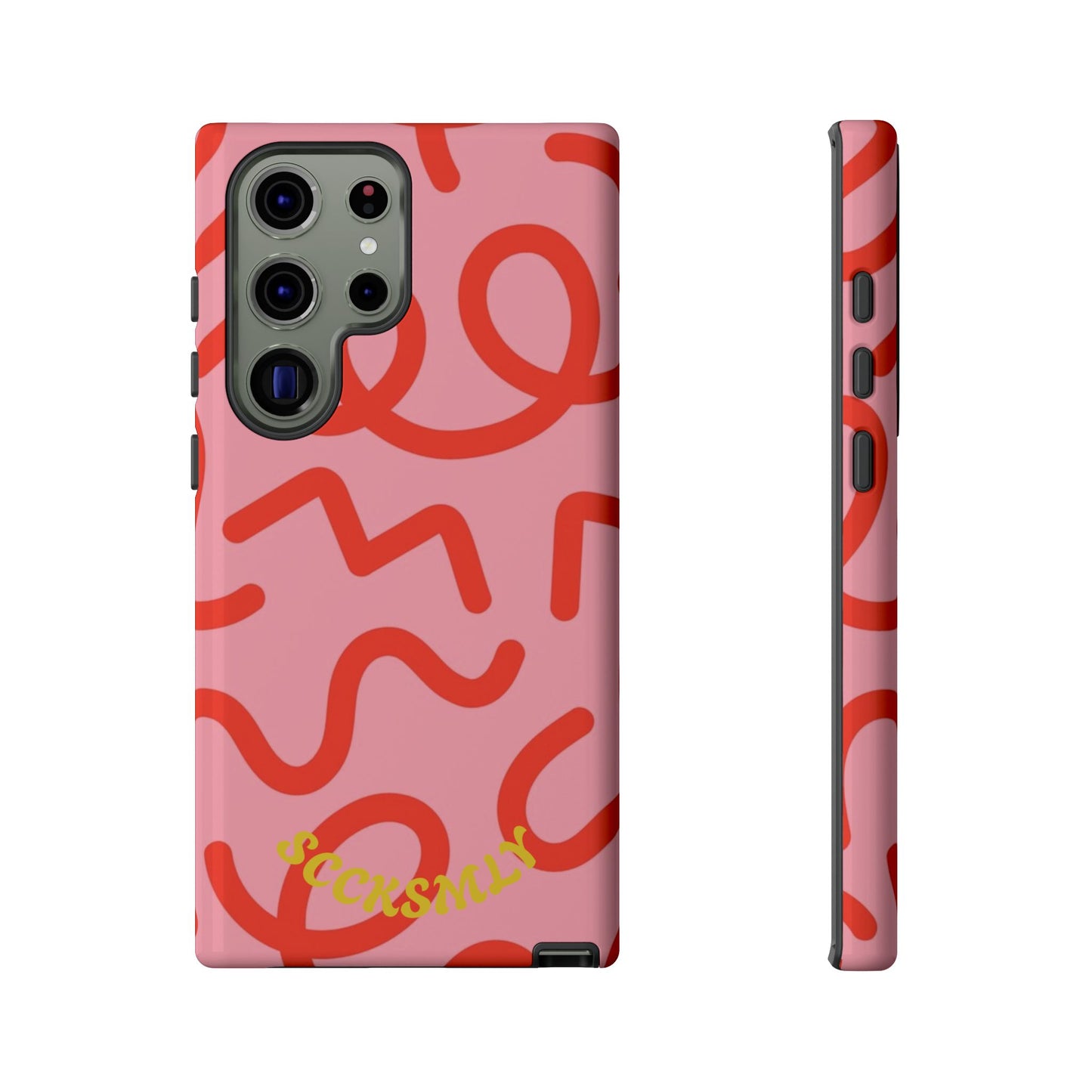 Red Candy Swirls Tough Phone Case for Samsung