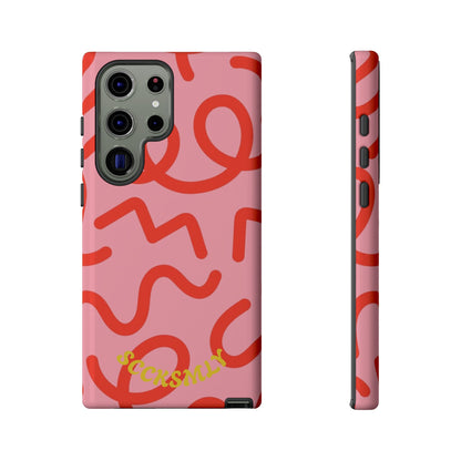 Red Candy Swirls Tough Phone Case for Samsung