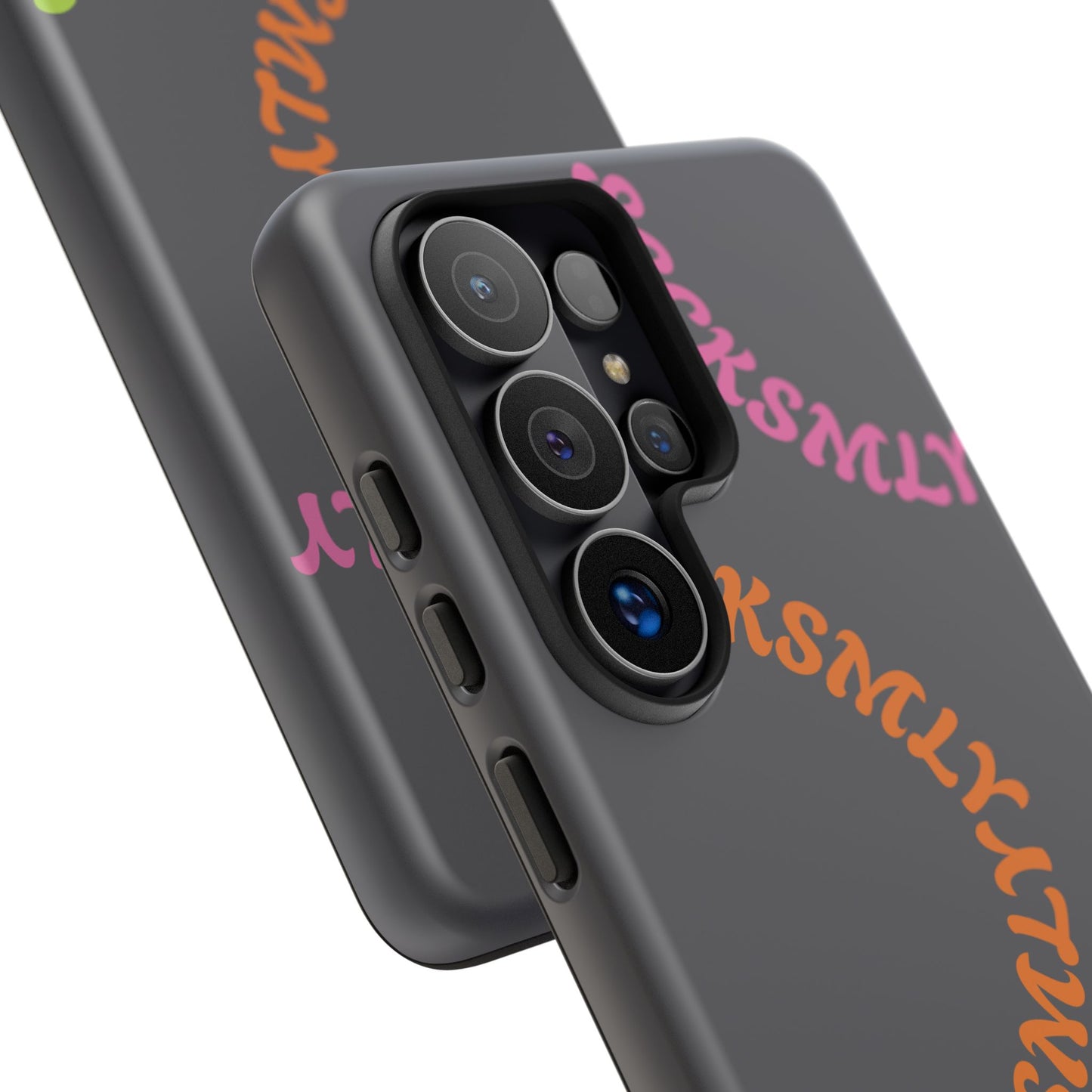 Y2K Wavy Script Tough Case for Samsung- Gray