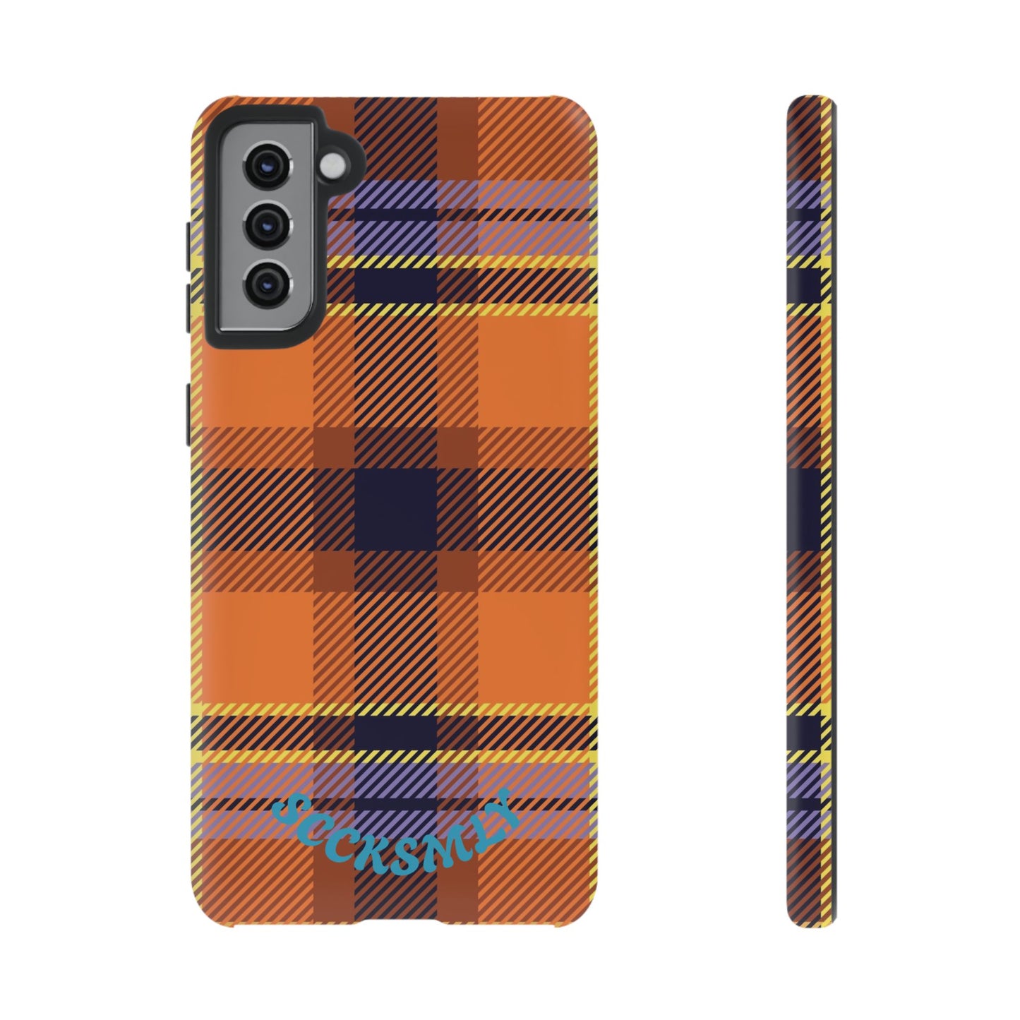 Orange Sickle Plaid Phone Case for Samsung
