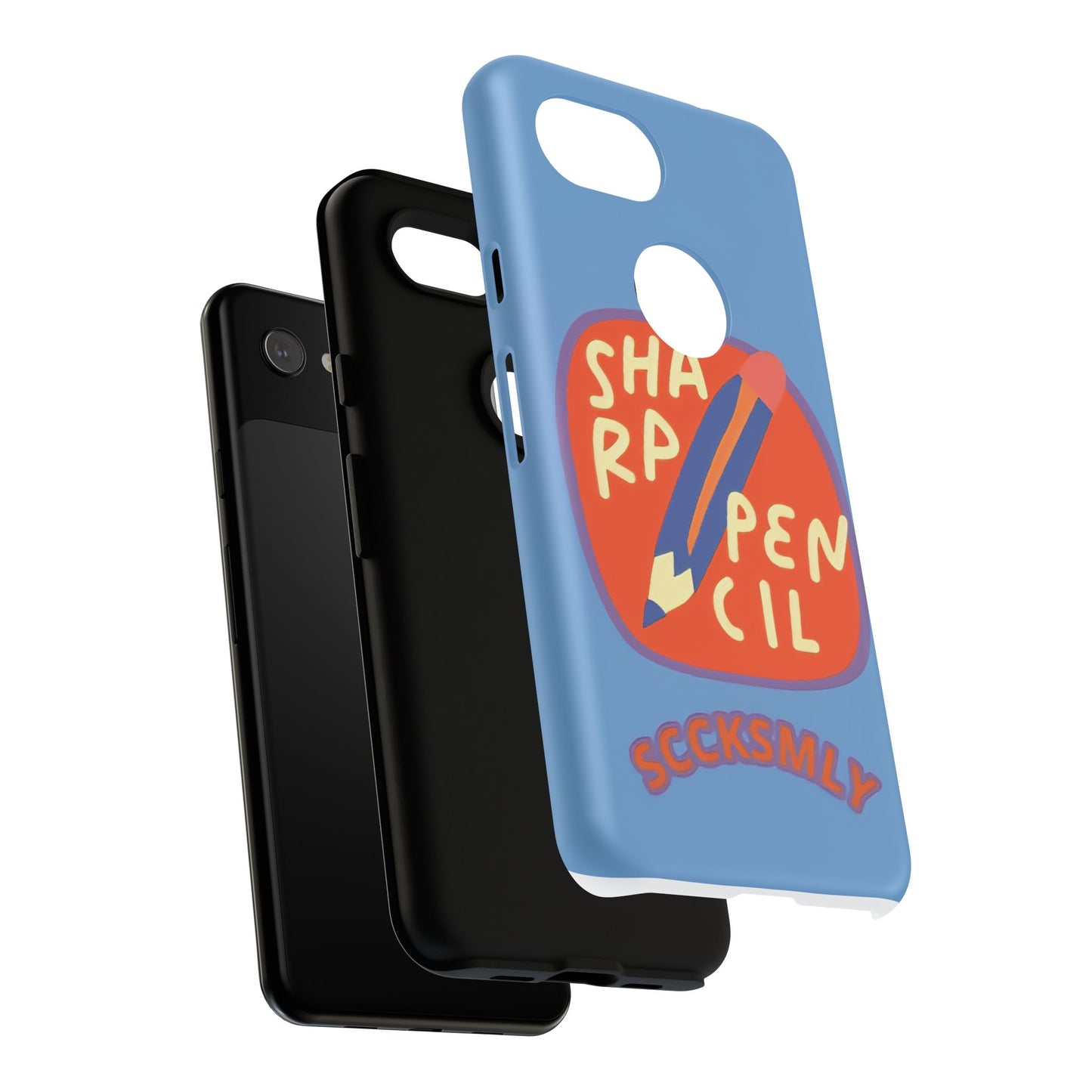 Blue "SHARPEN PENCIL" Tough Phone Case for Google Pixel