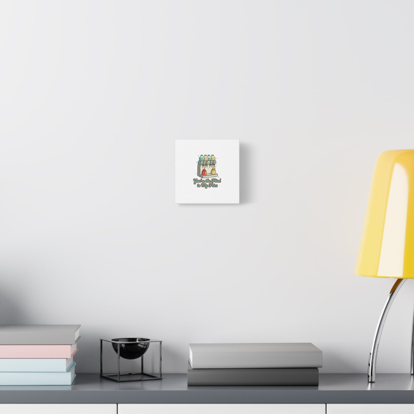 You’re the Fried to My Fries Canvas | Retro Diner Matchbook, Pantry Label Art