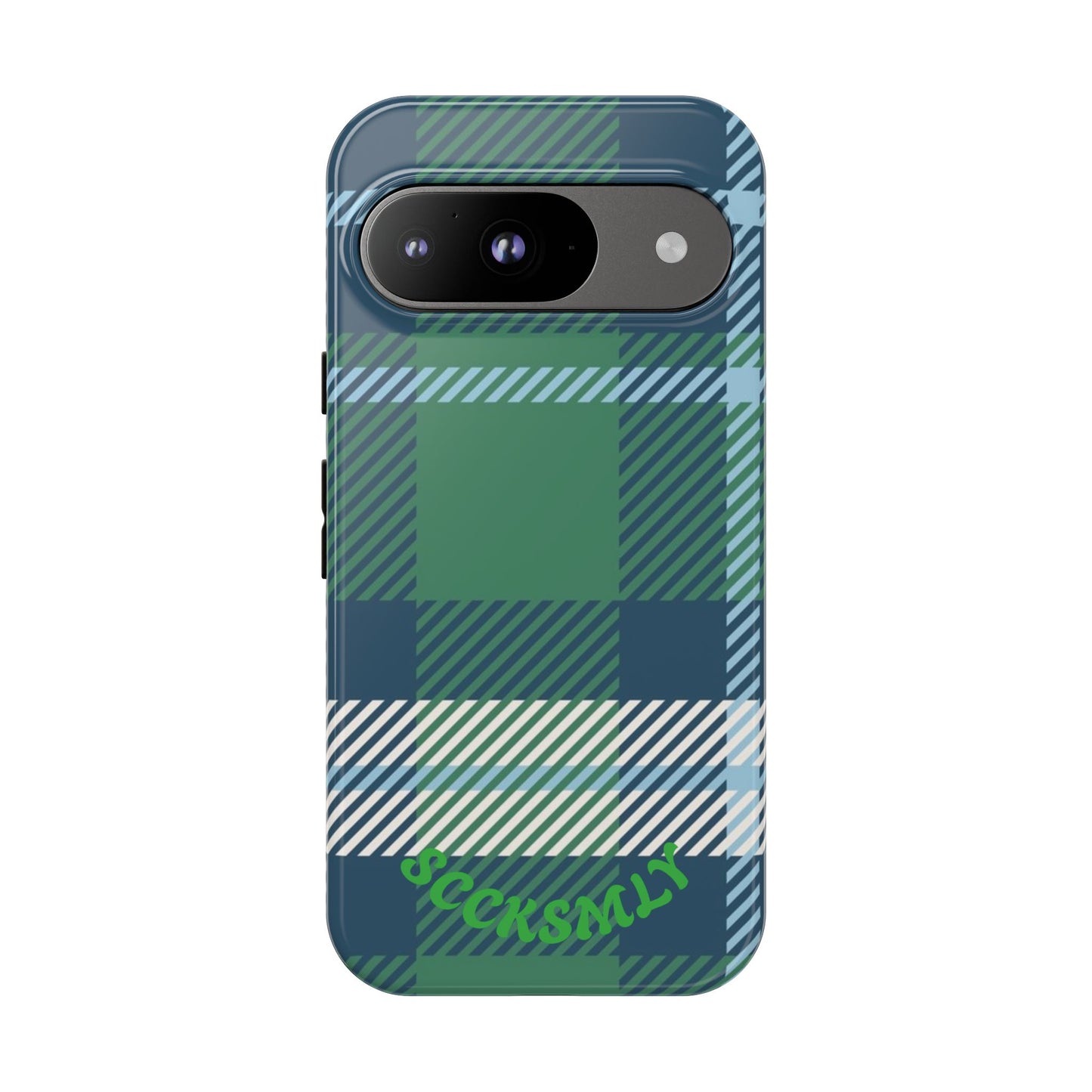 Earth and Sky Plaid Tough Phone Case for Google Pixel