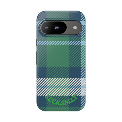 Earth and Sky Plaid Tough Phone Case for Google Pixel