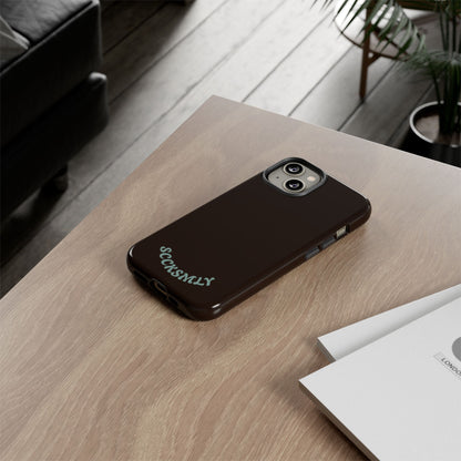 SOLID Espresso Mint Tough Phone Case for Apple