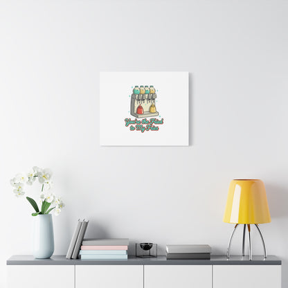 You’re the Fried to My Fries Canvas | Retro Diner Matchbook, Pantry Label Art