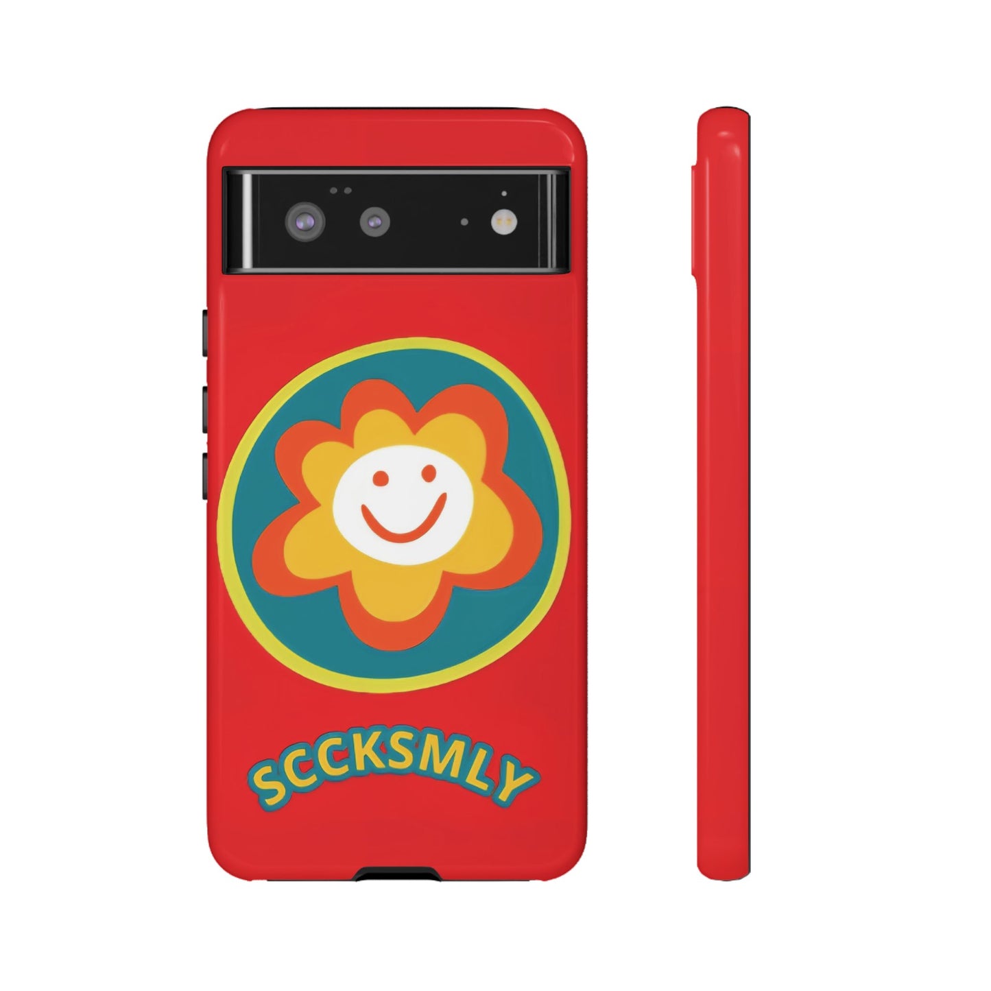 Red "SUNSHINE SMILE" Tough Phone Case for Google Pixel