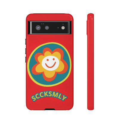 Red "SUNSHINE SMILE" Tough Phone Case for Google Pixel