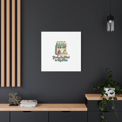 You’re the Fried to My Fries Canvas | Retro Diner Matchbook, Pantry Label Art