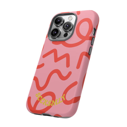 Red Candy Swirls Tough Case for Apple