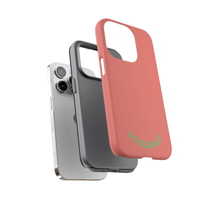 SOLID Guava Melon Wave Tough Phone Case for Apple