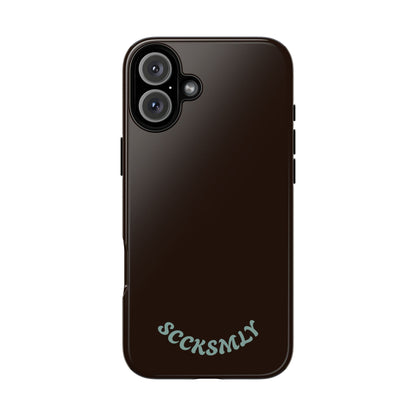 SOLID Espresso Mint Tough Phone Case for Apple