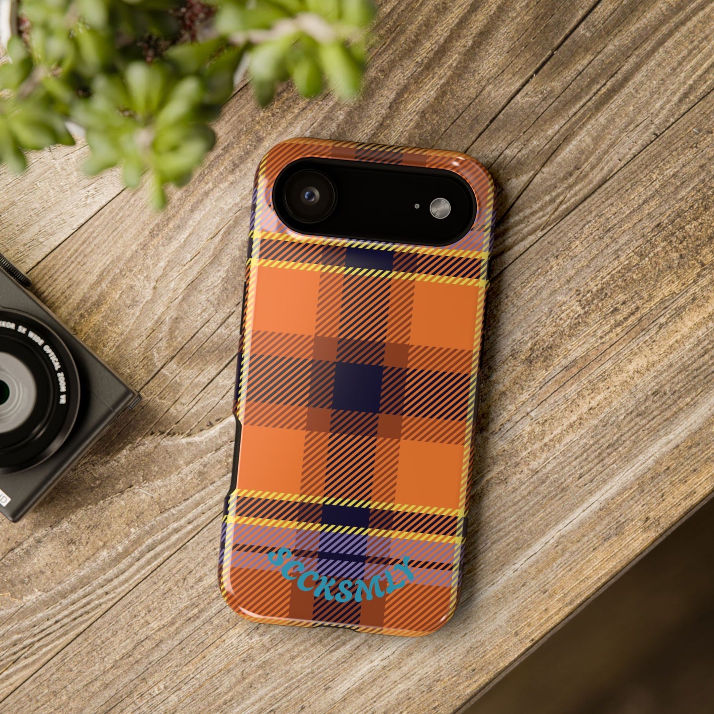 Orange Sickle Plaid  Phone Case for Apple