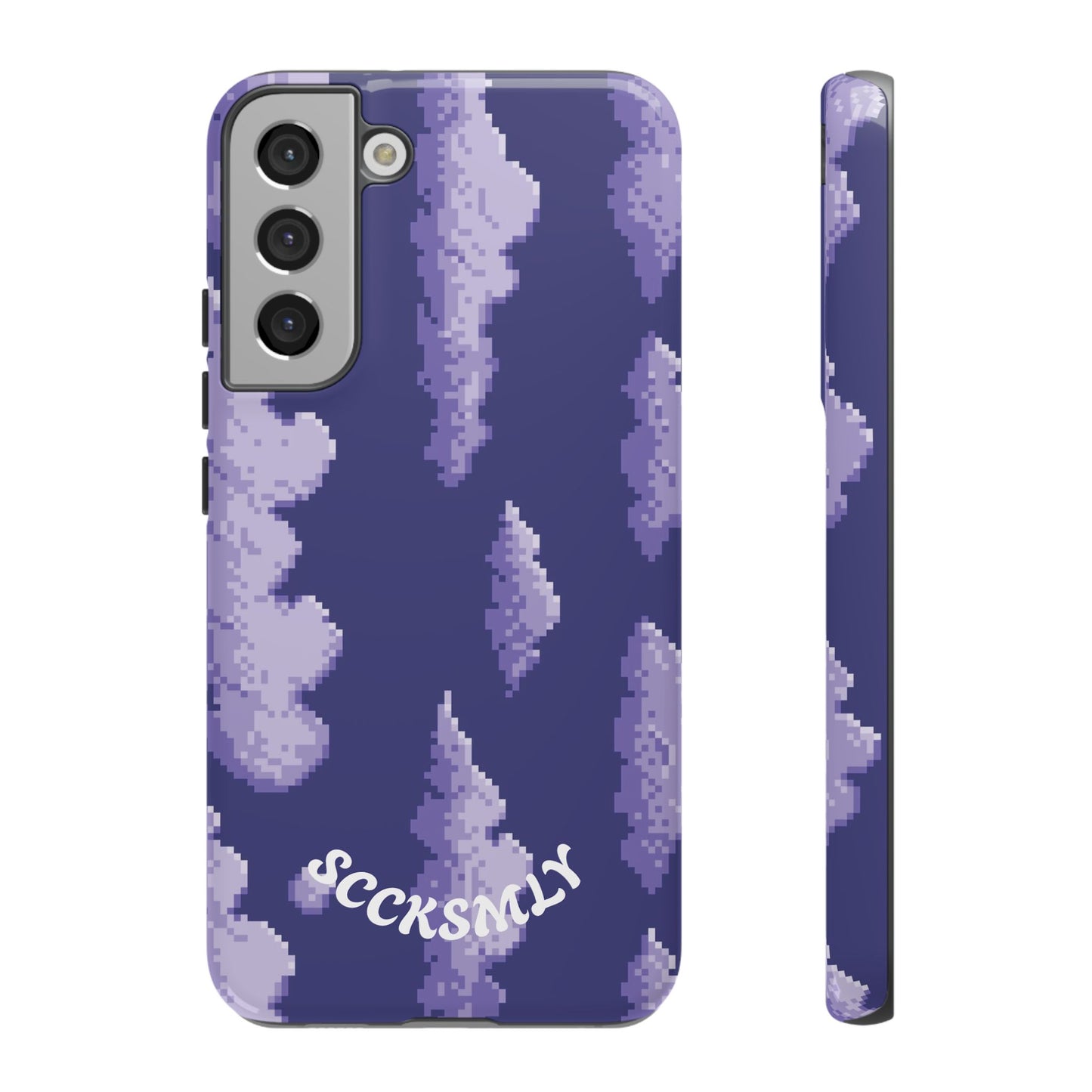 Lilac Pixel Cloud Tough Phone Case for Samsung